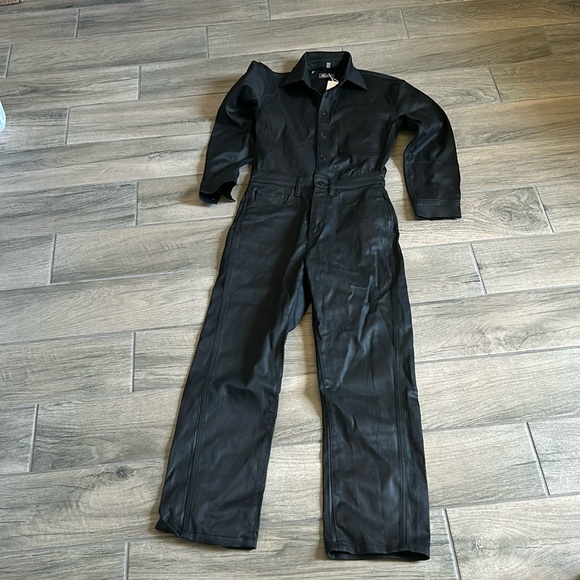 DL1961 black coated jumpsuit